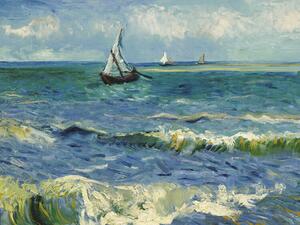 Obrazová reprodukcia The sea at Saintes-Maries-de-la-Mer (Vintage Seascape with Boats) - Vincent van Gogh
