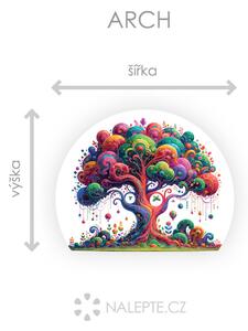 Nalepte.cz Kúzelný strom textilní prelepiteľná nálepka na stenu arch 47 x 37 cm
