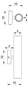 Nástenné svietidlo WALL 2xGU10/8W/230V biela