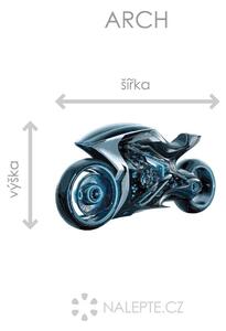 Nalepte.cz Futuristická motorka textilní prelepiteľná nálepka na stenu arch 20 x 13 cm