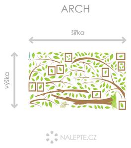 Nalepte.cz Hnedý strom života textilní prelepiteľná nálepka na stenu 84 x 100 cm