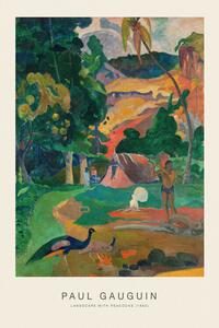Obrazová reprodukcia Landscape with Peacocks (Special Edition) - Paul Gauguin, (26.7 x 40 cm)