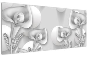 Obraz - Kvetinový dizajn (120x50 cm)