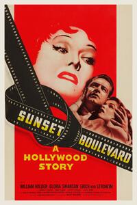 Obrazová reprodukcia Sunset Boulevard (Vintage Cinema / Retro Movie Theatre Poster / Iconic Film Advert)