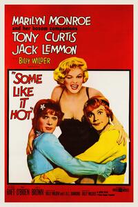 Obrazová reprodukcia Some Like it Hot, Ft. Marilyn Monroe (Vintage Cinema / Retro Movie Theatre Poster / Iconic Film Advert), (26.7 x 40 cm)