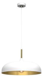 Luster na lanku LINCOLN 1xE27/60W/230V pr. 45 cm biela