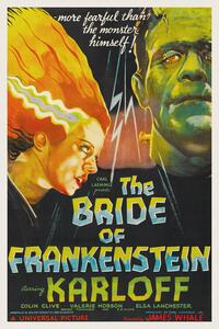 Obrazová reprodukcia The Bride of Frankenstein (Vintage Cinema / Retro Movie Theatre Poster / Horror & Sci-Fi)