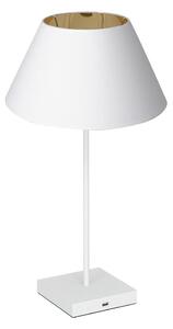 Stolná lampa s USB konektorom 1xE27/60W/230V biela