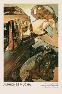 Obrazová reprodukcia The Evening Star (Celestial Art Nouveau / Beautiful Female Portrait) - Alphonse / Alfons Mucha