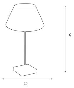Stolná lampa s USB konektorom 1xE27/60W/230V biela