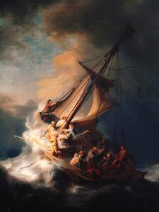 Obrazová reprodukcia The Storm on the Sea of Galilee (Vintage Boat) - Rembrandt