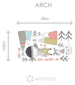 Nalepte.cz Malý indián textilní prelepiteľné nálepky na stenu arch 47 x 27 cm