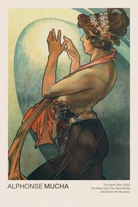 Obrazová reprodukcia The North Star (Celestial Art Nouveau / Beautiful Female Portrait) - Alphonse / Alfons Mucha