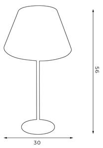 Stolná lampa ARDEN 1xE27/60W/230V pr. 30 cm biela/zlatá