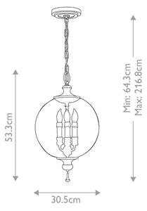 Elstead FE-ARGENTO-P - Luster na reťazi ARGENTO 3xE14/60W/230V