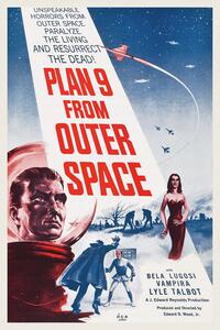 Obrazová reprodukcia Plan 9 from Outer Space (Vintage Cinema / Retro Movie Theatre Poster / Horror & Sci-Fi)