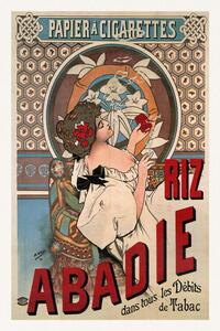 Obrazová reprodukcia Riz Abadie (Vintage Art Nouveau Cigarette Advert) - Alfons / Alphonse Mucha, (26.7 x 40 cm)
