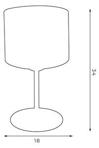 Stolná lampa ARDEN 1xE27/60W/230V pr. 18 cm biela/zlatá