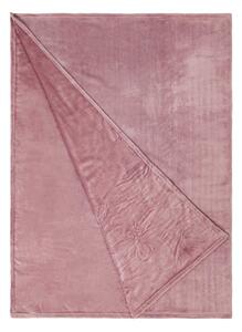 LAZY DAYS Flisová deka 200 x 150 cm - sv. ružová