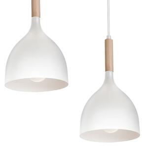 Luster na lanku NOAK 5xE27/15W/230V biela/buk