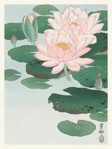 Obrazová reprodukcia Water Lily / Lotus (Japandi Vintage) - Ohara Koson