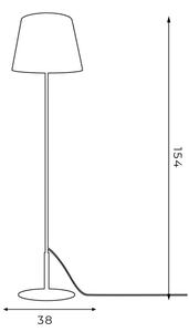 Stojacia lampa ARDEN 1xE27/60W/230V čierna/biela