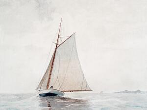 Obrazová reprodukcia Sailing off Gloucester (Boat on the Ocean) - Winslow Homer