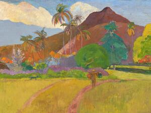 Obrazová reprodukcia Bright Tahitian Landscape (Vintage Mountains) - Paul Gauguin