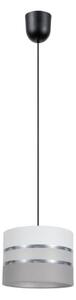 Luster na lanku CORAL 1xE27/60W/230V pr. 20 cm biela/šedá