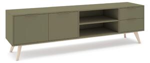Zelený matný TV stolík 180x53x40 cm Campus – Marckeric