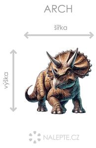 Nalepte.cz Triceratops textilní prelepiteľná nálepka na stenu arch 20 x 20 cm