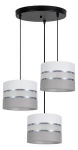 Luster na lanku CORAL 3xE27/60W/230V biela/šedá