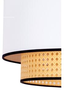 Duolla - Luster na lanku BOHO 1xE27/15W/230V pr. 45 cm biela/ratan