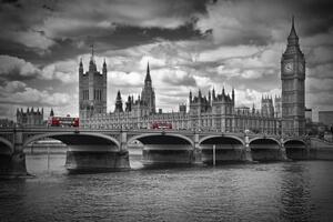 Fotografia LONDON Westminster Bridge & Red Buses, Melanie Viola