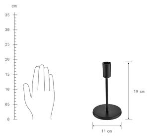HIGHLIGHT Svietnik kovový 19 cm - čierna