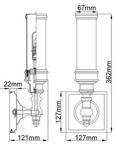 Elstead FE-PAYN-OR1-BATH - LED Kúpeľňové svietidlo PAYNE 1xG9/3W/230V IP44