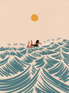 Ilustrácia The Best Wave Is yet To Come, Fabian Lavater, (30 x 40 cm)
