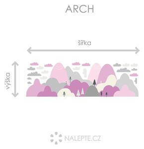 Nalepte.cz Nordic kopčeky ružové textilní prelepiteľné nálepky na stenu arch 75 x 23 cm