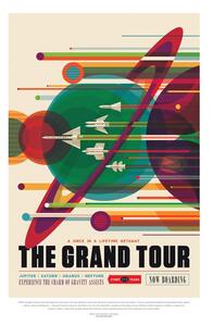 Ilustrácia The Grand Tour (Retro Planet Poster) - Space Series (NASA)