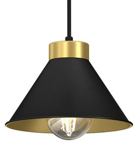 Luster na lanku DEMET 5xE27/60W/230V čierna/zlatá