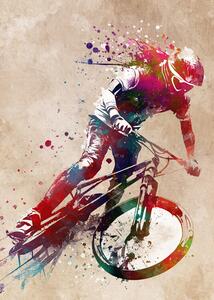 Ilustrácia BMX sport art 31, Justyna Jaszke, (30 x 40 cm)