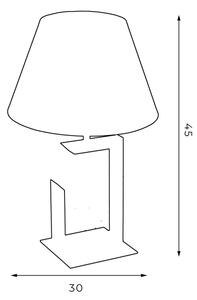 Stolná lampa 1xE27/60W/230V 45 cm čierna/zlatá