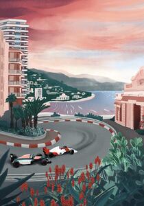 Ilustrácia Monaco Circuit, Goed Blauw