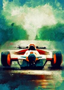 Ilustrácia Formula 1 smaragd, Justyna Jaszke