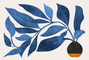 Ilustrácia Wandering Ivy in Blue, Kristian Gallagher, (40 x 30 cm)