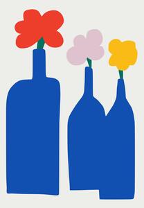 Ilustrácia Blue Bottle Vase, Little Dean, (30 x 40 cm)
