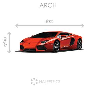 Nalepte.cz Lamborghini Aventador textilní prelepiteľná nálepka na stenu 50 x 16 cm