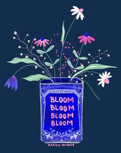 Ilustrácia Tin Can Flower Illustration, Baroo Bloom, (30 x 40 cm)