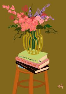 Ilustrácia Floral Vase, Arty Guava