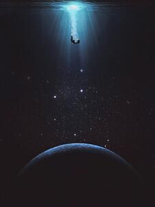 Ilustrácia Falling, spacerocket art